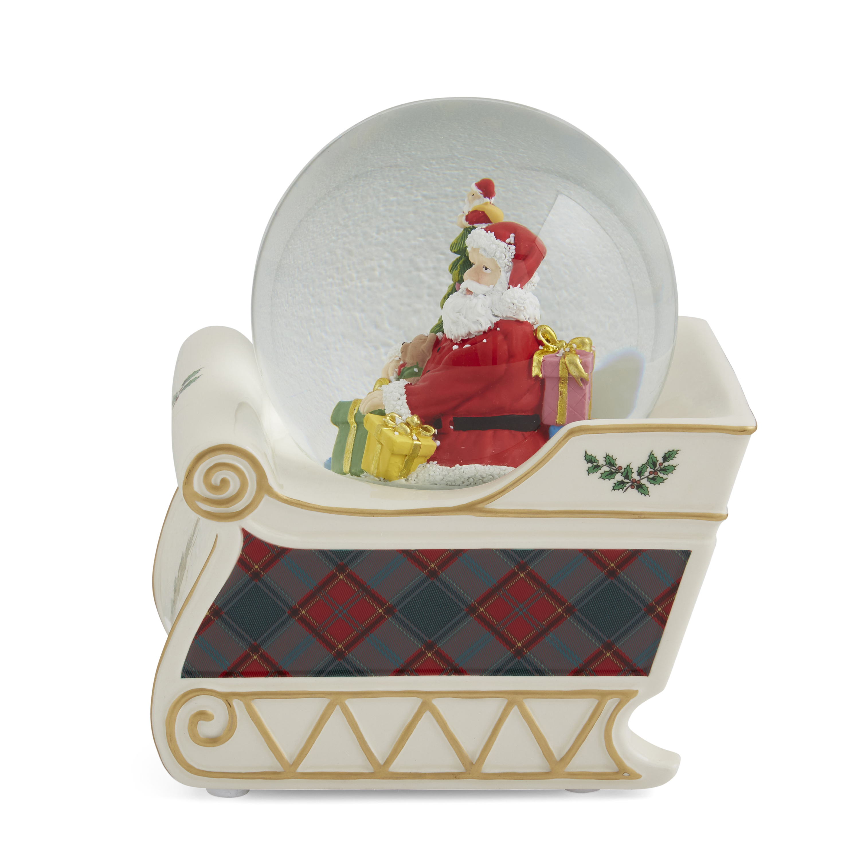 Christmas Tree 6.5 Inch Musical Snowglobe, Jolly Old St. Nicholas image number null